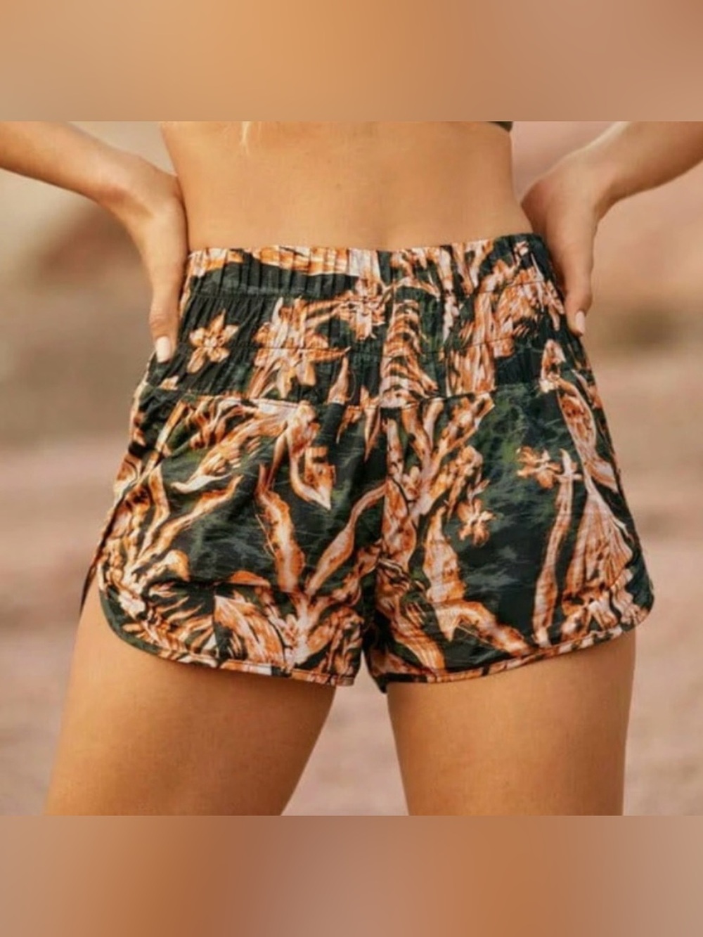 Free People Movement The Way Home Shorts- Tropical Black Combo